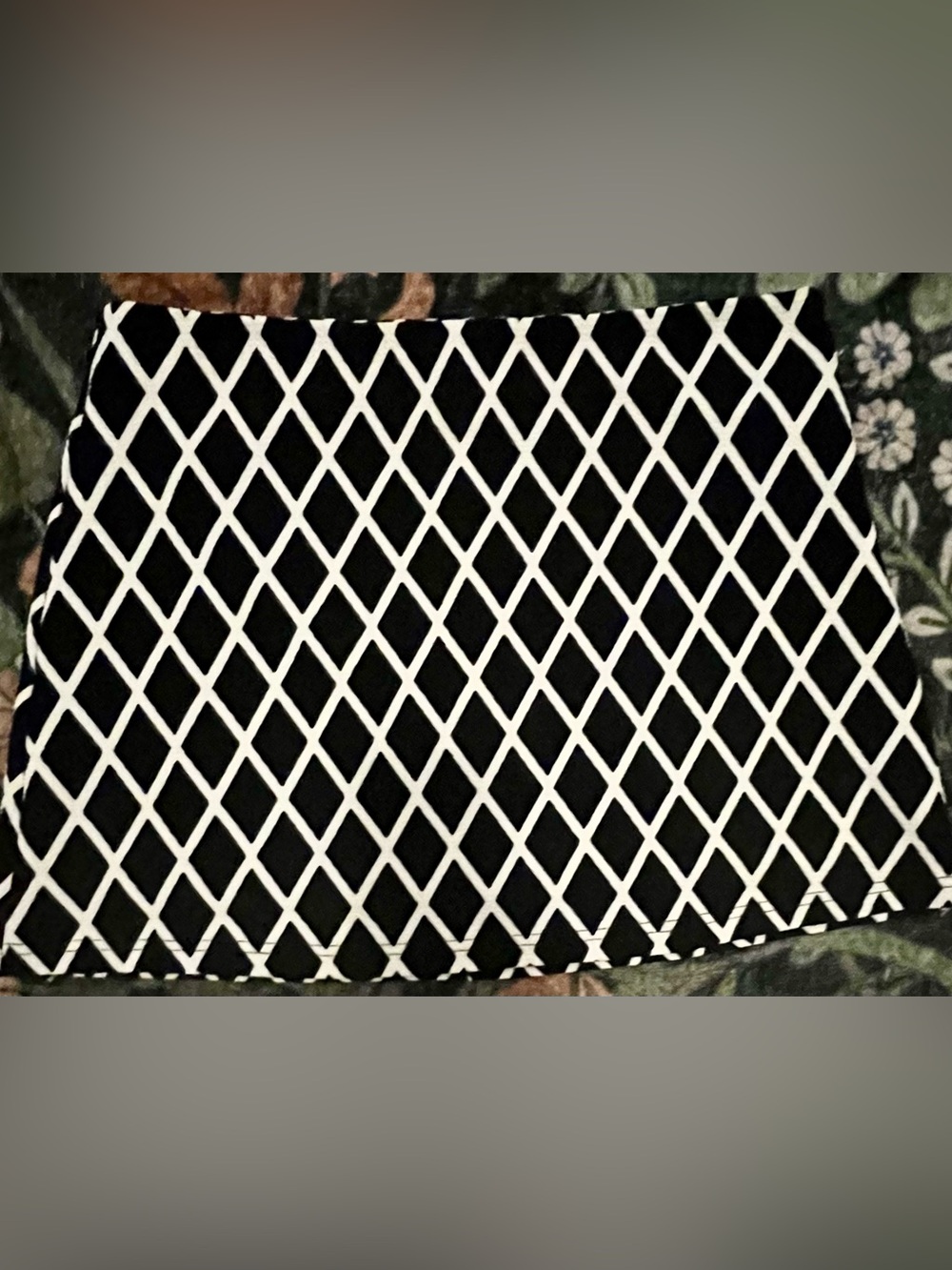 Forever 21 Black & White Lattice Mini Skirt